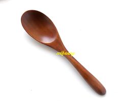 10pcs/lot Free Shipping 17x3.5cm Natural Wooden Spoon Oval Tea Spoons Creative Wood Ice cream scoop Coffee Milk Powder Spoon