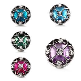 Noosa Chunks 18mm Rhinestone Ocean Life Snap Starfish Snap Button Noosa Chunks Crystal Alloy Button fit Snap Bracelets for Women Men Jewellery