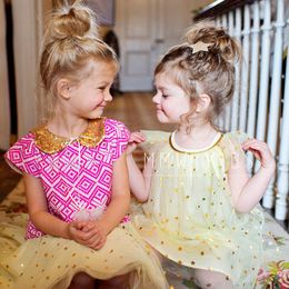 Baby Girl Party Dress 2018 New Girls Tulle Lace Dress Kids Clothing Little Girls Princess Stars Dress Baby Girl Clothes Summer Kids Dresses