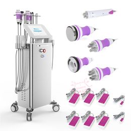 Brand New RF Face Lifting Body Contour Vacuum Ultrasonic Cavitation 6in1 Cellulite Removal Slimming Beauty Machine