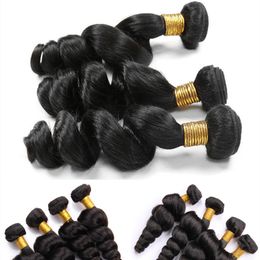 indian loose wave human hair weaves unprocessed brazilian 3bundles 1026 inch hair weave free dhl