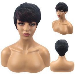 Factory direct Best Seller Vogue Wig Short Black Female Wavy Celebrity Hairstyle Fashion & Charming Style Synthetic Cheap Hair Wigs
