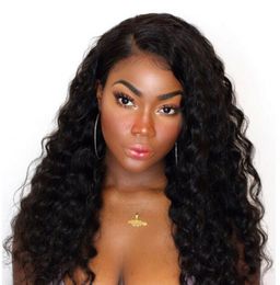 Human Hair Wigs Loose Wave Pre Plucked Brazilian Lace Front Wig Free Part Natural Colour for Women