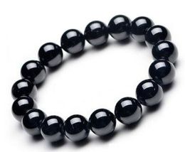 sale black obsidian bracelets bangle black nature stone crystal bead bracelets for men women fashion Jewellery