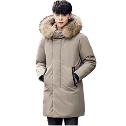 2018 New Arrival Winter Jacket Men Cotton Long Design Thicken Coats Fur collar Male High Quality Fashion Casual Parka Outwear