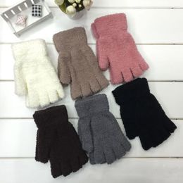 Women Half Fingers Gloves Winter Warm Mittens Adult Size Woman Fashion Fingerless Glove Wholesale Melody2041