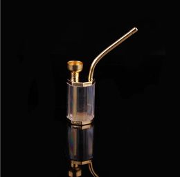 Magnetised Philtre pipe mini card mounted smoking Philtre portable brass and metal dual-purpose pipe