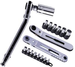 Free Shipping 16PCS Thin Ratchet Wrench Set Straight Type Angled Type Slotted and Torx Screwdriver Set Hex Wrench Hand Tool