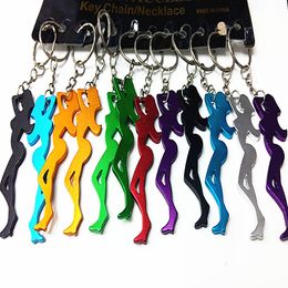 Hot sale Mini Sexy Girl Shaped Beer Bottle Opener Aluminium Alloy Key Chain Key Ring Ornaments T3I0408