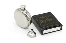 50pcs/lot RA 5oz Round Stainless Steel Hip Flask Window Gold Tone Liquor Container Free Shipping