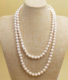 80" 8-9mm Natural White Akoya Cultured Pearl Necklace