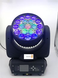 6 pieces 4 in1 rgbw zoom led wash movinghead with ring control Moving Head Led dmx lyre wash 19x15 watt moving head light