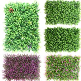 40*60cm Artificial Plant Wall Lawn Simulation Flower Wall Plastic Eucalyptus Artificial Grass Mat Indoor Background Plant Wall Decoratio