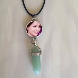 sublimation necklaces pendants for women six corner pillar fashion woman pendants hot transfer Jewellery customizable supplies