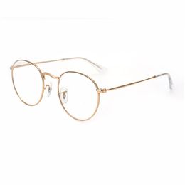 Quality 447VB Unisex glasses frame fashion metal Retro-vintage round full-frame prescription eyewear with full-set case OEM factory price