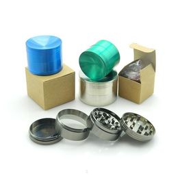 Zinc alloy concave grinding mill 4 parts Hard top tobacco Grinders Diameter 40mm/50mm/55mm/63mm 6 colors grinder tobacco b587