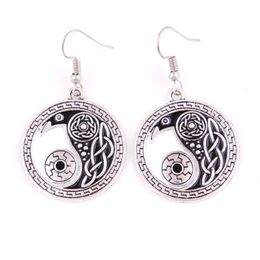 Personality Design Unisex Earrings Chinese Traditional Tai Chi Yin Yang Pattern Good Gift And Amulet Zinc Alloy Dropshipping