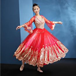 Women Performance belly dance clothes India belly dance costume girls red dance clothing Adult Fashion Indian style stage wear