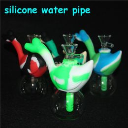 foldable water bong Australia - Quality Folded portable Silicone water bongs smoking hookah pipes concentrate oil dab rig dry herb wax dabbing bong Silicone dab rigs