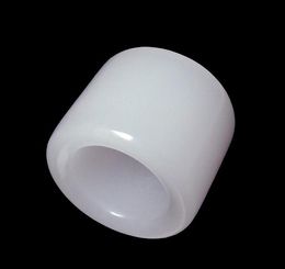 Natural Afghan white jade finger refers to the fat grade white jade ring jade