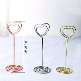 Place Card Love Holders Clips Wedding Cafes Table Photo Memo Number Name Holder Clip Anniversary baby shower Party decor lin3051