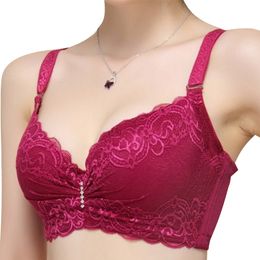 Fashion lace thin cup push up bra big size C D cup sexy heighten side back button women underwear brassiere dropshipping