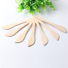 Eco friendly wood tableware wooden mask cream knife cheese guacamole butter knife wholesale free shipping wen6574