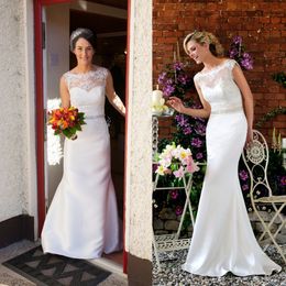 Stunning Material And Train With Detailed Bodice And Elegant Lace Applique Mermaid Wedding Dress Beading Sash Elegant Bridal Gowns