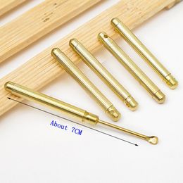 Gold Metal Spoon Key Ring Shovel Wax Scoop Hookah Shisha DIY Herb Smoking Pipe Accessories Snuff Accessories Multiple Uses Keychain Hot Sale
