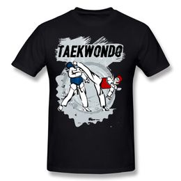 dark blue t shirts UK - 2017 Man 100% Cotton Taekwondo Head Kick Cartoon Tee Shirt Man Crew Neck Dark Blue Short Sleeve T-Shirt S-6XL Casual Tee Shirt
