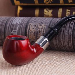 2018 new high-end men's red sandalwood solid wood removable cleaning filter pipe