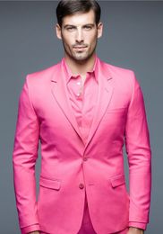 DHL Free Men Suits Pink Slim Fit Fashion Casual Bridegroom Wedding Suits Custom Made Tuxedos Groomsmen Wear Prom Best Man Cheap Jacket+Pants