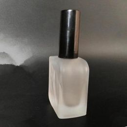 12ml Nail Glass Bottle with Brush Glass Nail Polish Bottle Frosted Polish Empty Cosmetic Containers fast shipping F295