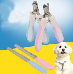 2PCS /set top Dog Supplies Pet Cat Nail Scissors Nail File Puppy Cat Toe Nail Clipper Cutter Pet Cleaning Care Grooming Tools a824