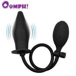 Oomph! Silicone Inflatable Anal Plug Butt Plug G-Spot Stimulate Massager Sex Toys for Men Woman S924