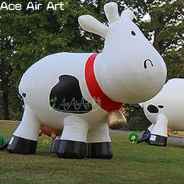 Multiple Styles of 3 Metres or Customised Inflatable Cartoon Cow Models and Balloons for Outdoor Entertainment or Event Decoration