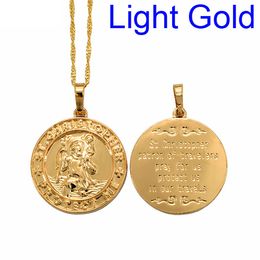 Hip hop Necklaces for Women,Light Gold/Silver Color Street Wear Designer Pendant Religious Jewelry For Men