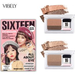 60pcs/lot VIBELY eye shadow girl magazine the lazy eye makeup magazine double eyeshadow high light & brught eye shadow DHL free