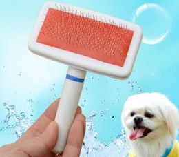Red Puppy Hair Brush Cat Dog Grooming Pet Gilling Brush Soft Slicker Comb For Dogs Quick Clean Tool Pet Cepillo Perro a826