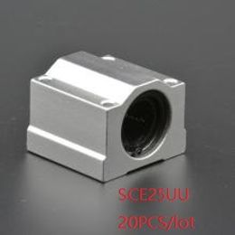 20pcs/lot SCE25UU KBA25UU 25mm linear case unit linear block bearing blocks for cnc router 3d printer parts