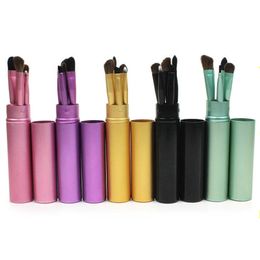 5 Pcs Travel Portable Makeup Brushes Set Professional Eye Shadow Eyeliner Cosmetic Brush Eyebrow Lip Make Up Brushes Tool