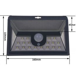 Mising Waterproof 24 54 73LED Solar Light 2835 SMD White Solar Power Outdoor Garden Light PIR Motion Sensor Pathway Wall Lamp 3.7V