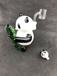 2018 Wholesale glass panda rig, custom glass bong Bowl for free transport.14mm