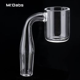 Mr_dabs Quartz Thermal Banger Smoking Accessories with Polished Joint 25mm Outer Diameter Qtz Banger with Flat Bowl for Oil Rigs Glass Bongs