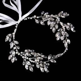 Europe and the United States crystal hair with white wedding dress accessories, hoops, banquet headgear, bridal headwear