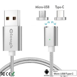 -Micro Type C Micro USB LED Schnellladegerät Ladekabel Daten Sync Ladegerät Adapter für Samsung Sony Android