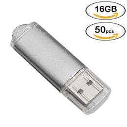 벌크 50pcs 플래시 펜 드라이브 드라이브 사각형 16GB USB 플래시 드라이브 고속 16GB 메모리 스틱 PC 노트북 태블릿 썸 스토리지 멀티 컬러
