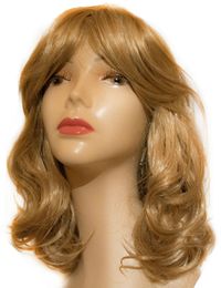 Wigs Women Fringe Blonde Medium Wavy Hair Wigs