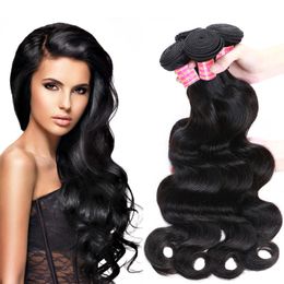peruvian hairs UK - Wholesale Price Cheap 8A Brazilian Virgin Hair 4 Bundles Body Wave Hair Weft 100% Unprocessed Human Hair Weave Extensions Natural Color