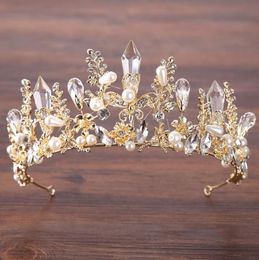 New bridal headwear Baroque Golden Crown Princess bridal crown wedding accessories